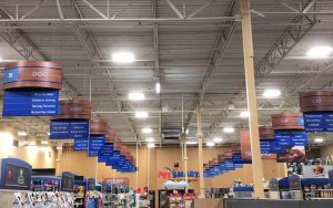 Big commercial pet store with LED Lighting installed